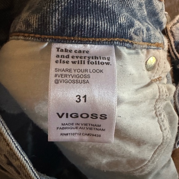 NWOT SZ 31 - Vigoss Americana Star Embroidered 3.5in Mid Rise Short - Picture 7 of 7